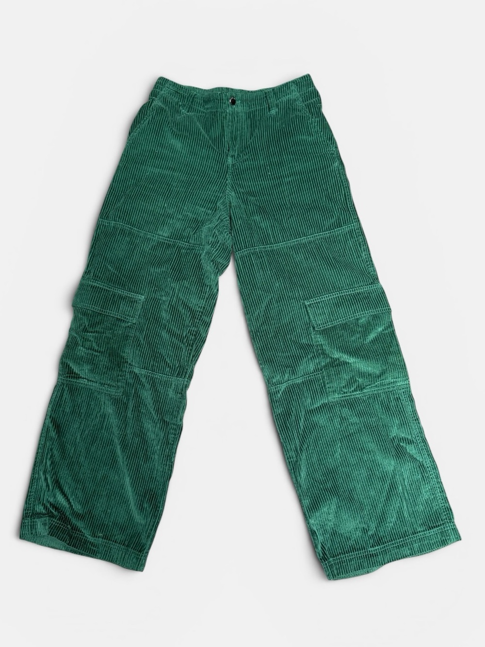 Empyre Green Wide-Leg Corduroy Pants